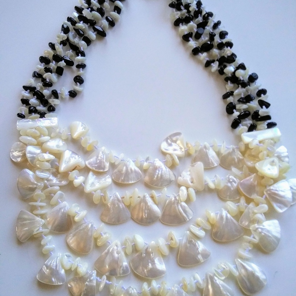Multi-strand shell necklace